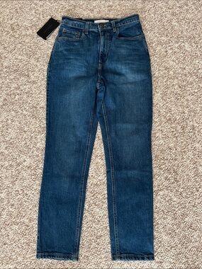 Nobody Denim Ultra High-Rise Slim Leg Ankle Straight-Leg Frankie Jeans